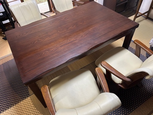 【8/3まで】ダイニングセット　こたつテーブル　回転椅子4脚