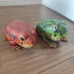 ソフビ　蛙の置き物