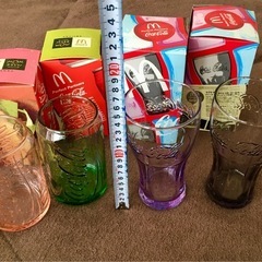 コカコーラ　マクドナルド限定グラス　2種類各2色