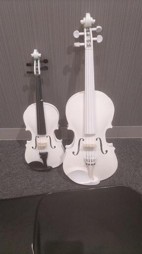 白　バイオリン親子2台セットでお得です