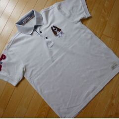 ★ハッシュパピー★Hush Puppies★ポロシャツ★ホワイト★Ｌ★