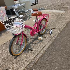 子供用自転車 SCALARE STYLE 16インチ 補助輪付き ピンク H６G１９７９８錆多  【こちらは店舗です。浜村鹿野温泉ICから3分 買取本舗 宮本リサイクル 営業時間9～19時 定休日水曜のみ←連絡できませんm(_ _)m】の画像