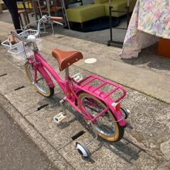 子供用自転車 SCALARE STYLE 16インチ 補助輪付き ピンク H６G１９７９８錆多  【こちらは店舗です。浜村鹿野温泉ICから3分 買取本舗 宮本リサイクル 営業時間9～19時 定休日水曜のみ←連絡できませんm(_ _)m】の画像