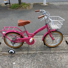 子供用自転車 SCALARE STYLE 16インチ 補助輪付き ピンク H６G１９７９８錆多  【こちらは店舗です。浜村鹿野温泉ICから3分 買取本舗 宮本リサイクル 営業時間9～19時 定休日水曜のみ←連絡できませんm(_ _)m】の画像