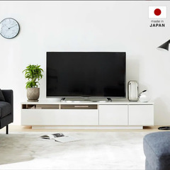 LOWYA幅180 ホワイトテレビ台 日本製 