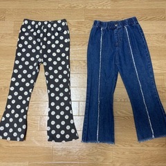 マイリトルワンダー　デニムと花柄パンツ　2点セット