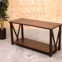 ≪zys2208ジ≫木製棚/飾り棚 幅約124cm 奥行約49c...