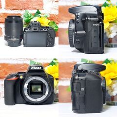 【全国送料無料】 Nikon D5600✨Wi-Fi転送 高画質 望遠レンズセット ズームセット✨ 届いたらすぐに使えます✨ ニコンの画像
