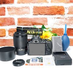 【全国送料無料】 Nikon D5600✨Wi-Fi転送 高画質 望遠レンズセット ズームセット✨ 届いたらすぐに使えます✨ ニコンの画像