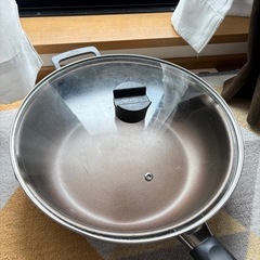 【炒め鍋☆取手付き☆注ぎ口☆サーモス】の画像