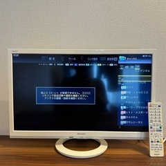SHARP 24V型液晶テレビ LC-24K30 ホワイト リモ...