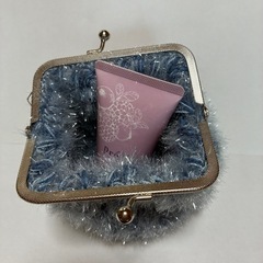 かぎ針編みがま口ハート柄