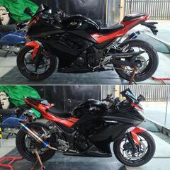 ★全国陸送手配可能★ カワサキ Ninja250 黒×オレンジ ...