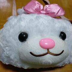 ぬいぐるみバック　うさぎ　ショルダー　白の画像