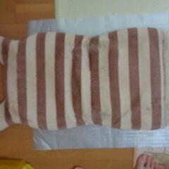 座椅子◎中古★茶/白まだら/耳付/ウサギの顔◎子供用/小さめのサイズ/千葉県市原市手渡しの画像