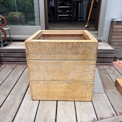 木製　観葉植物　鉢カバー