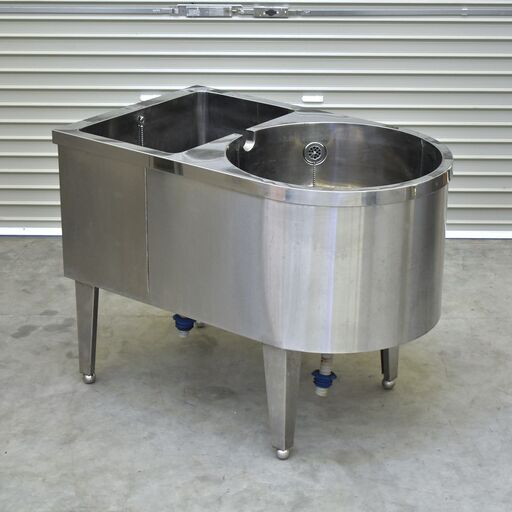 ≪★zyt2210ジ≫ マルゼン ステンレス製 角丸シンク BKS-163 幅105cm 奥行63cm 現状品 業務用/日本そば釜システム製品/ブリームシリーズ/中古厨房機器/宮城県仙台市 70525-03