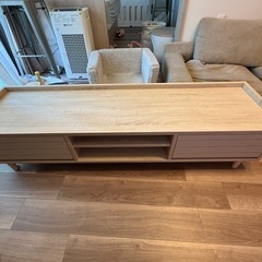 テレビ台　ローボード　幅150cm アイボリー
