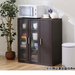 【美品】【完成品】ニトリ キャビネット(フォルム CN9080)   食器棚 nitori-net_8880610