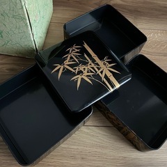 プラスチック製お重箱/弁当箱/黒
の画像