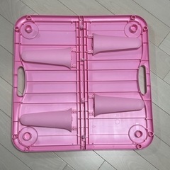 折りたたみ　テーブル　ピンクの画像