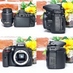 【全国送料無料】 ショット数少なめ！ Nikon D5300✨Wi-Fi転送 高画質 レンズセット ズームセット✨ 届いたらすぐに使えます✨ ニコンの画像