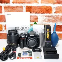 【全国送料無料】 ショット数少なめ！ Nikon D5300✨Wi-Fi転送 高画質 レンズセット ズームセット✨ 届いたらすぐに使えます✨ ニコンの画像
