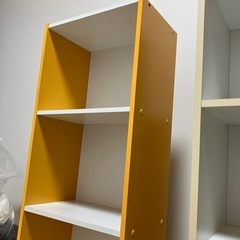 ３段カラーボックス 黄色の画像