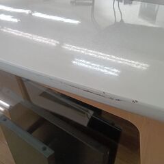 ★ジモティ割あり★ NITORI ローテーブル ホワイト H40×D55×W105 クリーニング済み TK5442の画像