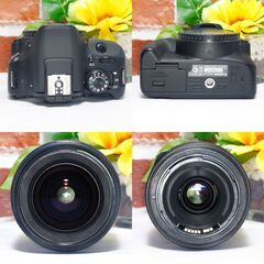 【全国送料無料】 Canon EOS Kiss X7✨ レンズセット ズームセット✨ 届いたらすぐに使えます✨ キヤノン キャノンの画像