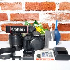 【全国送料無料】 Canon EOS Kiss X7✨ レンズセット ズームセット✨ 届いたらすぐに使えます✨ キヤノン キャノンの画像