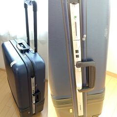 [中古]スーツケース　青　年代物ですので差し上げますの画像