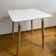 新品未使用 白 テーブル ダイニング シンプル カフェ スクエア...