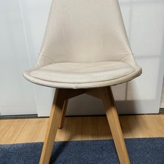 椅子　テーブルチェア　ベージュ　ホワイト　ダイニングチェア