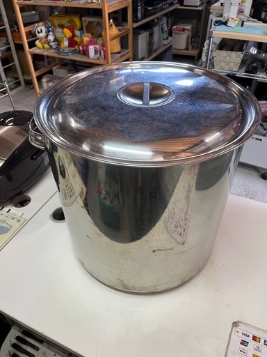 ステンレス製 寸胴鍋 39cm 蓋付き ストア 深さ40cm 調理用 両手鍋 業務