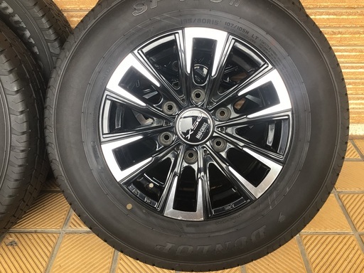 ハイエース　キャラバン　タイヤ新品　ダンロップ195/80-15 LTタイヤ　マッドクロスX56