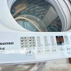 【美品中古】Hisense洗濯機6kgです。の画像