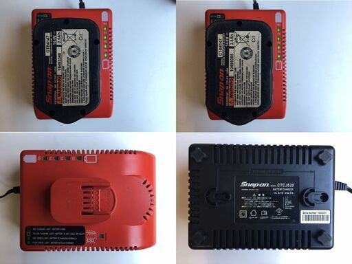 【動作確認済】 Snap-on/スナップオン 14.4V インパクトレンチ/CTJ4410AG＋LEDワークライト/CTLED4918HO＋充電器＋バッテリー×2個＋説明書
