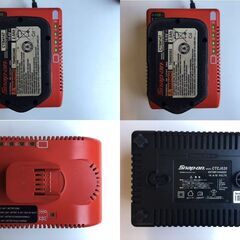【動作確認済】 Snap-on/スナップオン 14.4V インパクトレンチ/CTJ4410AG＋LEDワークライト/CTLED4918HO＋充電器＋バッテリー×2個＋説明書の画像