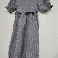 新品タグ付き　半袖チェックワンピース