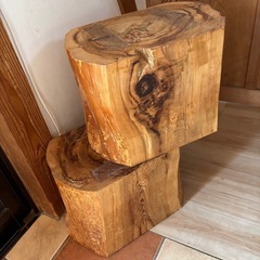 杉の加工品4つ