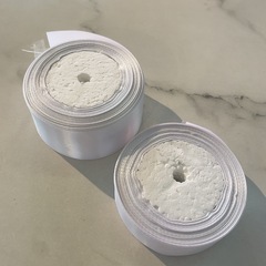 2つセット　長い 業務用 リボン 白