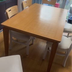 大塚家具 ダイニングテーブル カンナ T-353 椅子6脚セット...