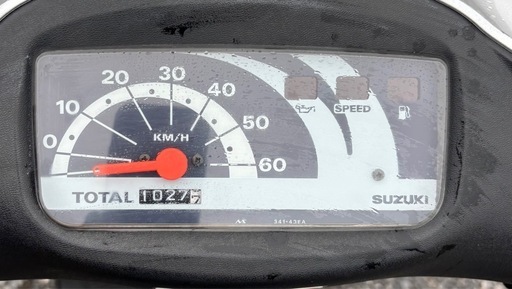 1055.動画あり　スズキ　レッツ2 CA1PA 原付　バイク　50cc 2スト　車体