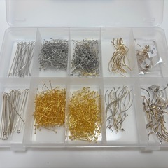 ハンドメイド作品用　ビーズ、金具等の画像