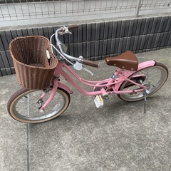 中古　18インチ
　子供用自転車　ピンク　アサヒ　子供用