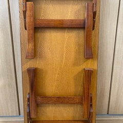【折りたたみローテーブル 木製】90×45×32cm 美品の画像