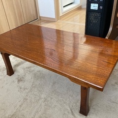 【折りたたみローテーブル 木製】90×45×32cm 美品