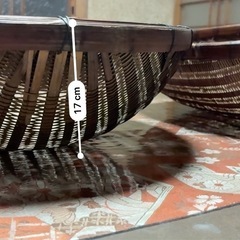 竹ザル　2個　（金ざる付き） 竹籠　竹細工　古道具　伝統工芸品の画像