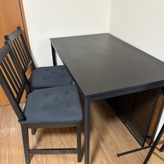 IKEA ダイニングテーブル　2人用　黒